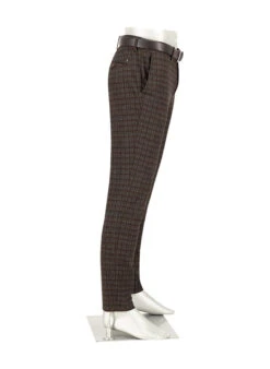 Alberto, Hose Rob, Slim Fit, Jersey, Grau Gemustert -Herrenausstatter Verkaufe 449168 norm2