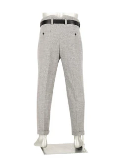 Alberto, Bundfaltenhose Ted, Wide Fit, Wolle Cropped, Grau -Herrenausstatter Verkaufe 449186 norm3