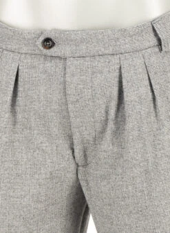 Alberto, Bundfaltenhose Ted, Wide Fit, Wolle Cropped, Grau -Herrenausstatter Verkaufe 449186 norm4