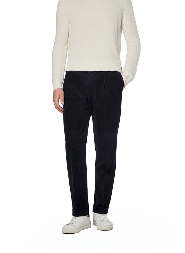 Windsor, Bundfaltenhose Sapo, Cord, navy Windsor. Windsor, Bundfaltenhose Sapo, Cord, Navy -Herrenausstatter Verkaufe 449193 norm