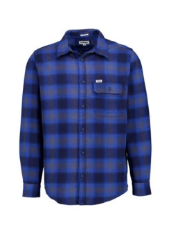 Wrangler, Hemd, Regular Fit, Baumwolle, Icy-indigo Kariert