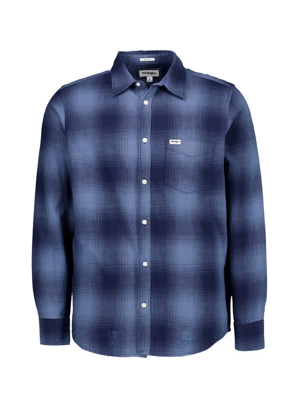 Wrangler, Hemd, Regular Fit, Bauwolle, dark-indigo kariert Wrangler, Hemd, Regular Fit, Bauwolle, Dark-indigo Kariert -Herrenausstatter Verkaufe 449223 norm