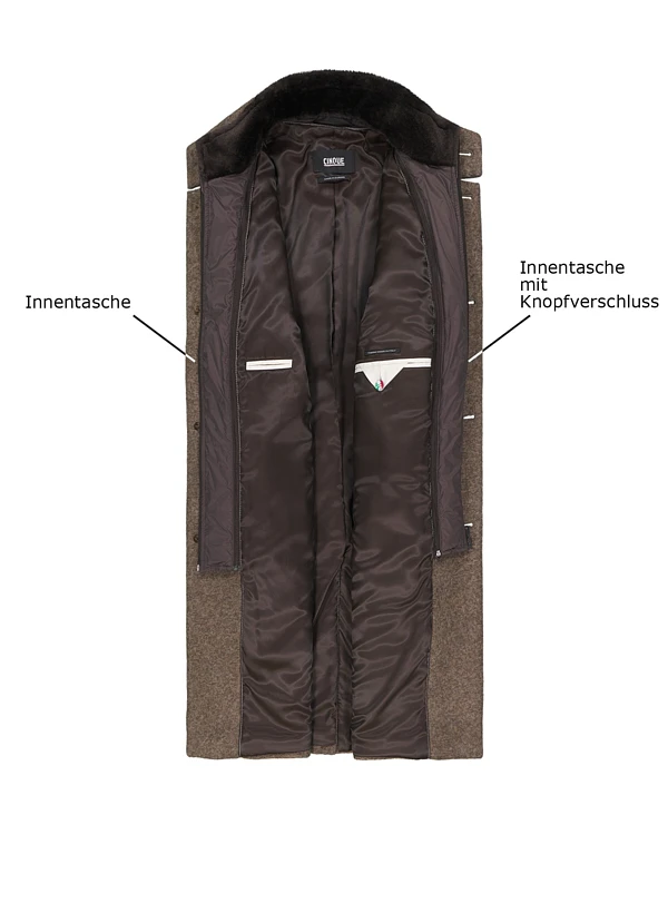 CINQUE, Mantel Ciburton, Wolle, dunkelbraun CINQUE, Mantel Ciburton, Wolle, Dunkelbraun -Herrenausstatter Verkaufe 449233 norm3