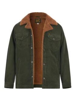 Wrangler, Jacke Wrange, Cord-Teddyfell, Grün