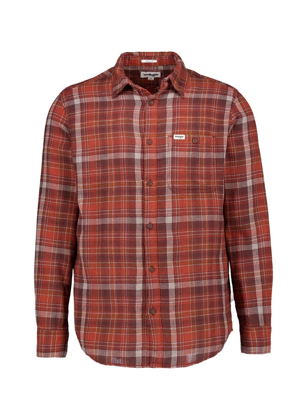 Wrangler, Hemd, Regular Fit, Bauwolle, rot kariert Wrangler, Hemd, Regular Fit, Bauwolle, Rot Kariert -Herrenausstatter Verkaufe 449254 norm