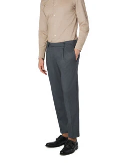 CINQUE, Hose Cisando, Mikrofaser-Stretch, Dunkelgrün Meliert