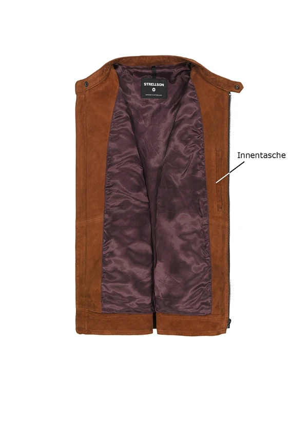 Strellson, Lederjacke Jace, Slim Fit, Ziegenvelours, caramel Strellson, Lederjacke Jace, Slim Fit, Ziegenvelours, Caramel -Herrenausstatter Verkaufe 449273 norm3