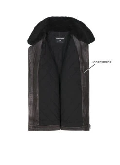 Strellson, Lederjacke Monty, Lammnappa Echtfell, Dunkelbraun -Herrenausstatter Verkaufe 449276 norm3