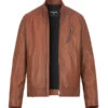Strellson, Lederjacke Piers, Lammnappa, Caramel