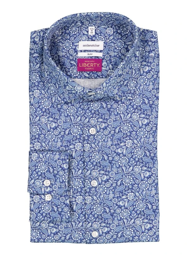 Seidensticker, Hemd, Slim Fit, Baumwolle, dunkelblau gemustert Seidensticker, Hemd, Slim Fit, Baumwolle, Dunkelblau Gemustert -Herrenausstatter Verkaufe 449314 norm