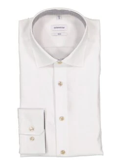 Seidensticker, Hemd, Slim Fit, Baumwolle, Weiß