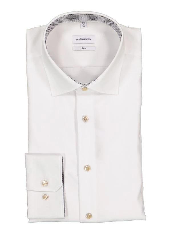 Seidensticker, Hemd, Slim Fit, Baumwolle, weiß Seidensticker, Hemd, Slim Fit, Baumwolle, Weiß -Herrenausstatter Verkaufe 449319 norm