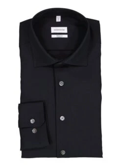 Seidensticker, Hemd, Regular Fit, Wolle, Navy