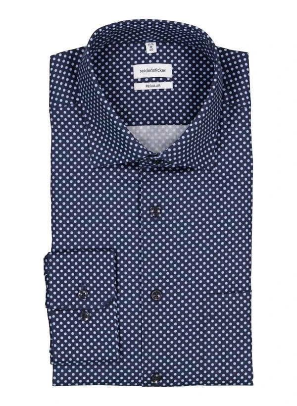 Seidensticker, Hemd, Regular Fit, Baumwolle, Extra langer Arm, navy gemustert Seidensticker, Hemd, Regular Fit, Baumwolle, Extra Langer Arm, Navy Gemustert -Herrenausstatter Verkaufe 449331 norm