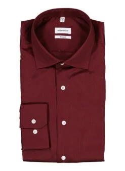 Seidensticker, Hemd, Regular Fit, Baumwolle, Bordeaux