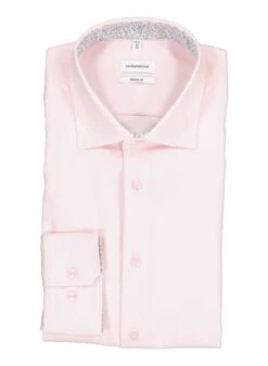 Seidensticker, Hemd, Regular Fit, Baumwolle, Blickdicht, Rosa