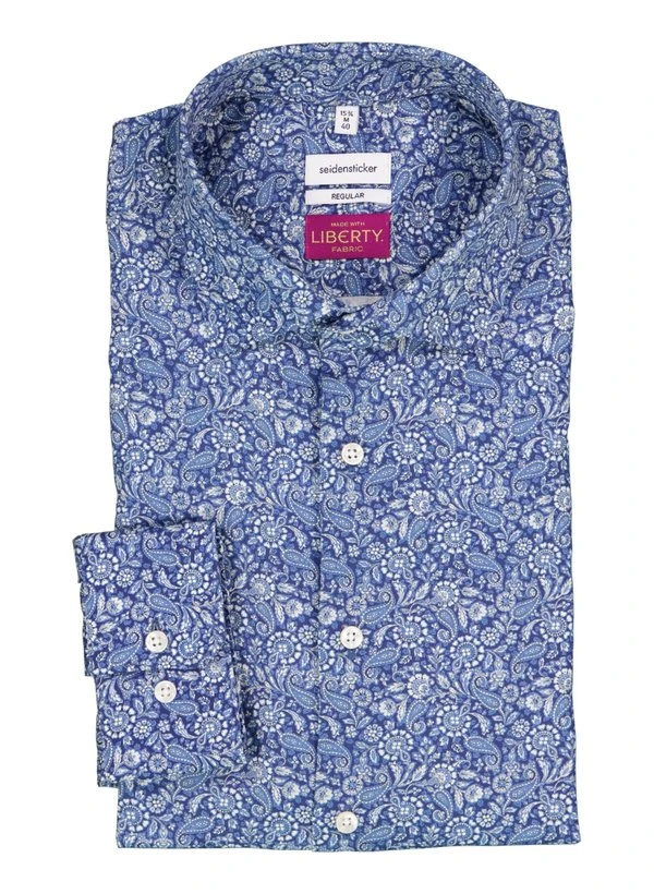Seidensticker, Hemd, Regular Fit, Baumwolle, dunkelblau gemustert Seidensticker, Hemd, Regular Fit, Baumwolle, Dunkelblau Gemustert -Herrenausstatter Verkaufe 449348 norm