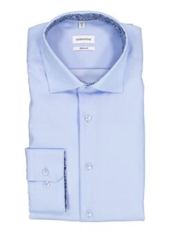 Seidensticker, Hemd, Regular Fit, Baumwolle, Blickdicht, Hellblau