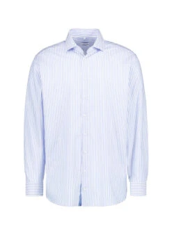 Seidensticker, Hemd, Comfort Fit, Baumwolle, Blau-weiß Gestreift