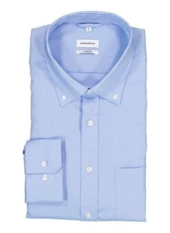 Seidensticker, Hemd, Comfort Fit, Baumwolle, Hellblau