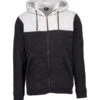 Quiksilver, Strickjacke, Mikrofaser, Schwarz-grau Meliert