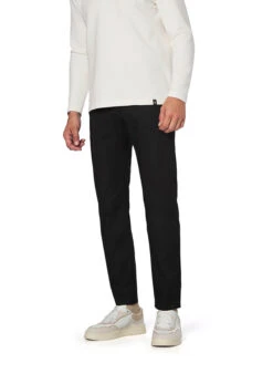 BOSS Black, Hose Maine, Regular Fit, Baumwolle, Schwarz