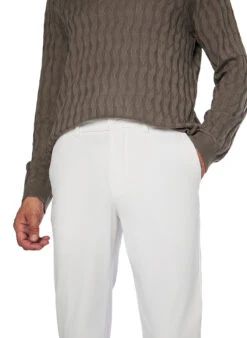 BOSS Black, Hose Kaiton, Slim Fit, Baumwolle, Weiß -Herrenausstatter Verkaufe 449454 norm3