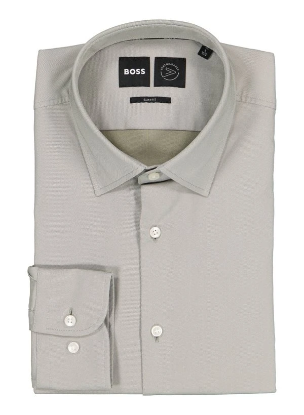 BOSS Black, Hemd Hank, Slim Fit, Mikrofaser-Stretch atmungsaktiv, grün BOSS Black, Hemd Hank, Slim Fit, Mikrofaser-Stretch Atmungsaktiv, Grün -Herrenausstatter Verkaufe 449455 norm