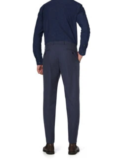 Bugatti, Bundfaltenhose, Mikrofaser-Stretch, Blau Meliert -Herrenausstatter Verkaufe 449481 norm2