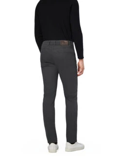 Bugatti, Hose, Baumwolle, Dunkelgrau Meliert -Herrenausstatter Verkaufe 449495 norm2