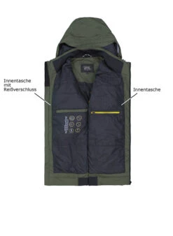 Camel Active, Jacke, Mikrofaser Wasserabweisend, Jägergrün -Herrenausstatter Verkaufe 449516 norm3