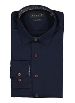 Bugatti, Hemd, Baumwolle, Marine