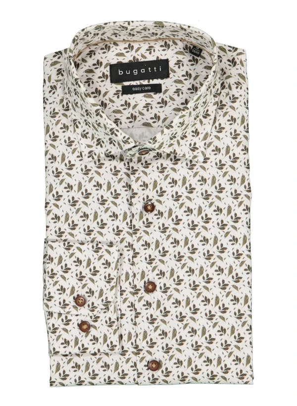 bugatti, Hemd, Baumwolle, braun floral Bugatti, Hemd, Baumwolle, Braun Floral -Herrenausstatter Verkaufe 449635 norm