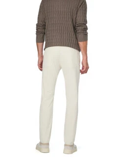 BOSS Black, Hose Delaware, Slim Fit, Baumwoll-Stretch, Ecru -Herrenausstatter Verkaufe 449680 norm2