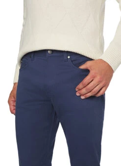 BOSS Black, Hose Delaware, Slim Fit, Baumwoll-Stretch, Blau -Herrenausstatter Verkaufe 449683 norm3