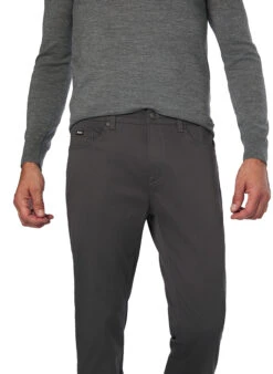 BOSS Black, Hose Delaware, Slim Fit, Baumwoll-Stretch, Grau -Herrenausstatter Verkaufe 449684 norm3