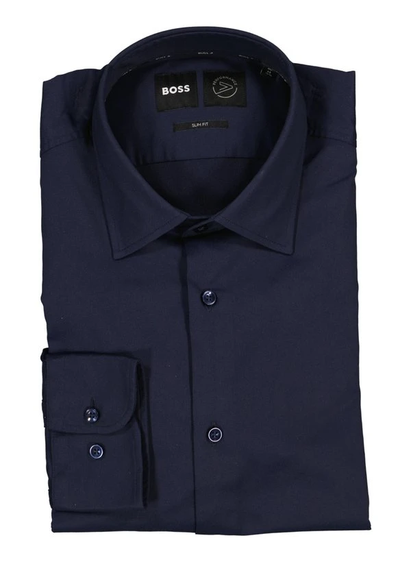 BOSS Black, Hemd Hank, Slim Fit, Mikrofaser-Stretch atmungsaktiv, dunkelblau BOSS Black, Hemd Hank, Slim Fit, Mikrofaser-Stretch Atmungsaktiv, Dunkelblau -Herrenausstatter Verkaufe 449697 norm
