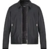 BOSS Black, Lederjacke Mapson , Lammleder, Schwarz