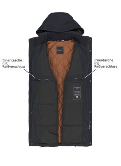 Bugatti, Jacke, Mikrofaser Wattiert Wasserabweisend, Marine -Herrenausstatter Verkaufe 449720 norm3