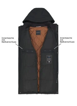 Bugatti, Jacke, Mikrofaser Wattiert Wasserabweisend, Schwarz -Herrenausstatter Verkaufe 449721 norm3