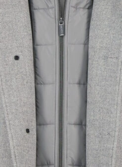 Bugatti, Mantel, Wolle, Grau Gemustert -Herrenausstatter Verkaufe 449728 norm4