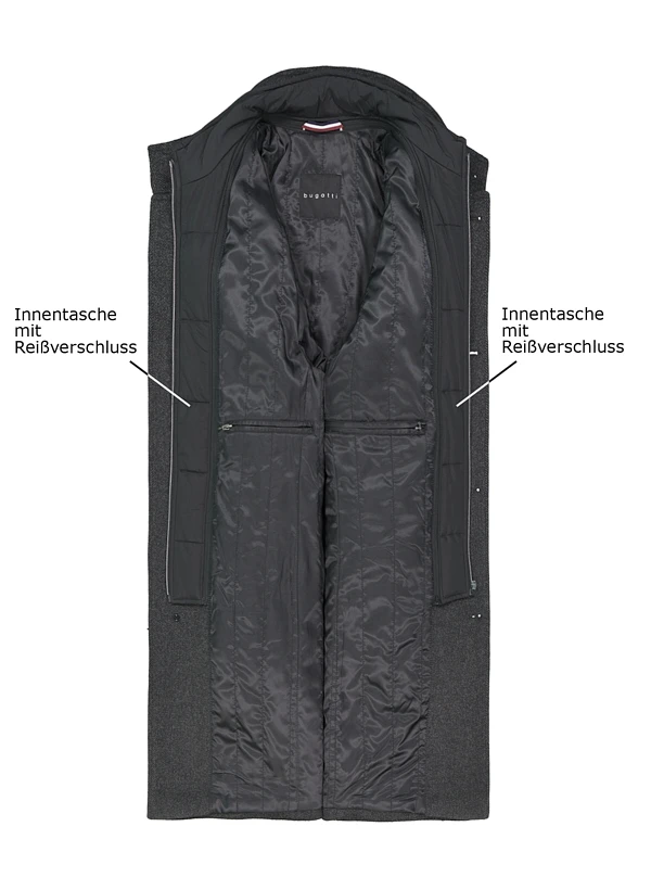 bugatti, Mantel, Wolle, anthrazit gemustert Bugatti, Mantel, Wolle, Anthrazit Gemustert -Herrenausstatter Verkaufe 449729 norm3