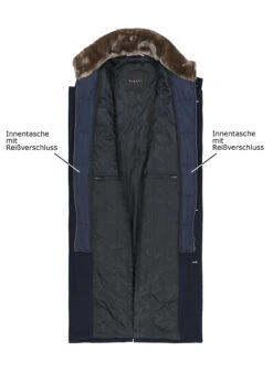 Bugatti, Mantel, Mikrofaser-Stretch Wattiert, Marine -Herrenausstatter Verkaufe 449738 norm3