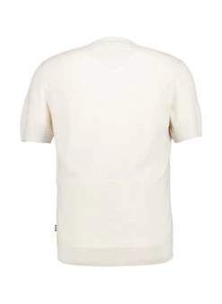 BOSS Black, T-Shirt Ianni, Baumwoll-Strick, Ecru 2 BOSS Black, T-Shirt Ianni, Baumwoll-Strick, Ecru -Herrenausstatter Verkaufe 449829 norm2