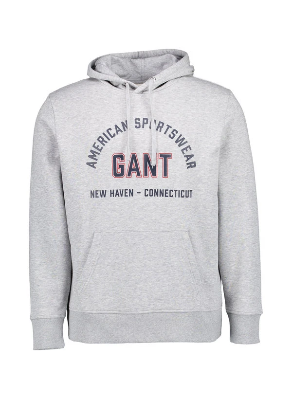 Gant, Hoodie, Baumwolle, grau Gant, Hoodie, Baumwolle, Grau -Herrenausstatter Verkaufe 449848 norm