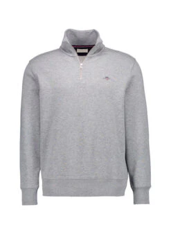 Gant, Sweatshirt, Baumwolle, Grau Meliert