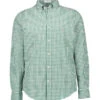 Gant, Hemd, Regular Fit, Baumwolle, Jägergrün-weiß Kariert