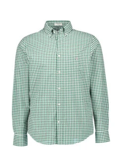 Gant, Hemd, Regular Fit, Baumwolle, Jägergrün-weiß Kariert