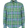 Gant, Hemd, Regular Fit, Baumwolle, Grün-blau Kariert