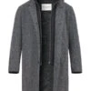 ROY ROBSON, Mantel, Mikrofaser Wattiert, Dunkelgrau Meliert